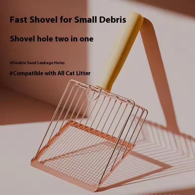 1Pc Metal Cat Litter Scoop Washable Fine Hole Shovel Poop Money Shovel Multifunctionality Cat Litter Scoop