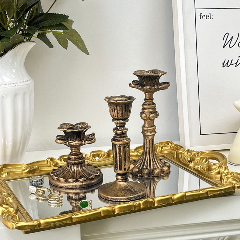 1PC Vintage Classical Candlestick Holders Bronze Candle Stand Candle Holder Home Decoration Ornament Tabletop Candle Holders