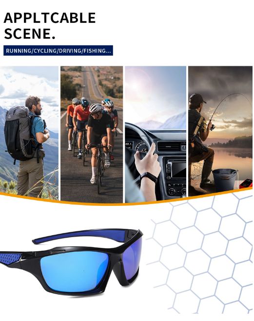 UV400 Polarized Cycling Sunglass HD Lens Sunglasses UV Resistant Cycling Glass Windproof Lightweight Outdoor Sport