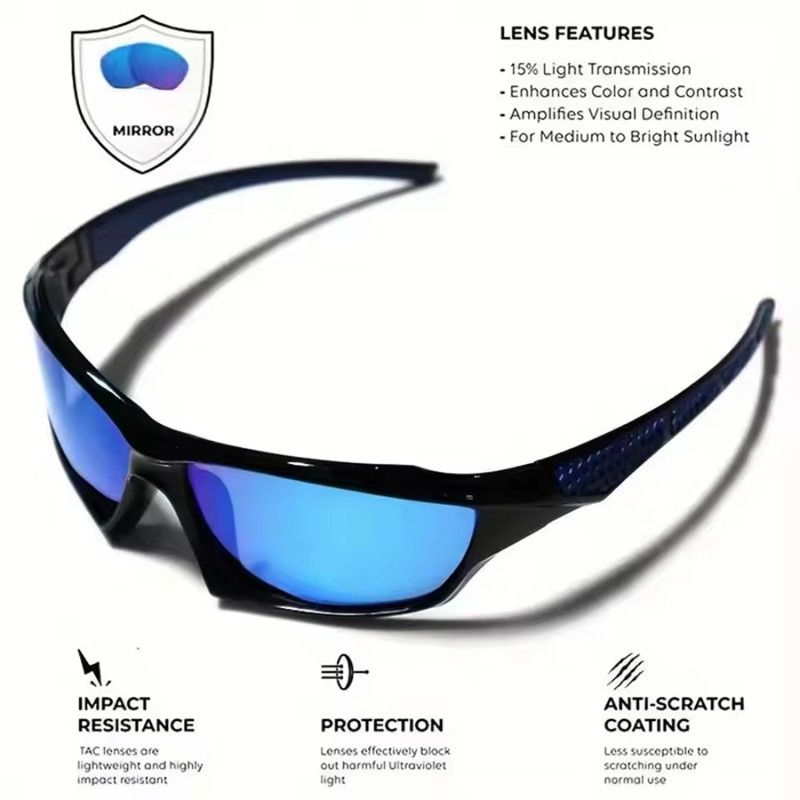 UV400 Polarized Cycling Sunglass HD Lens Sunglasses UV Resistant Cycling Glass Windproof Lightweight Outdoor Sport