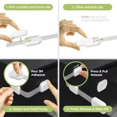 1PC Multi-functional Safety Locks for Cabinets/Drawers/Doors - Drawer Lock Baby Child Safety Lock Window Lock Children