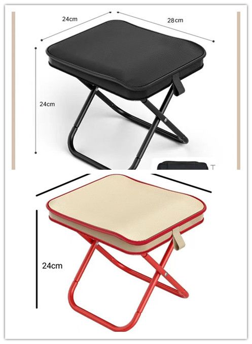 1PC Camping Stool Folded Zipper Handbag Beach Folding Stool Small Chair for Backpacking Picnic Hiking Fishing Concert Traveling