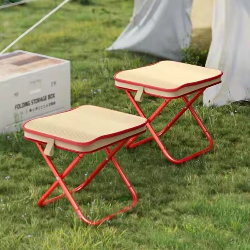 1PC Camping Stool Folded Zipper Handbag Beach Folding Stool Small Chair for Backpacking Picnic Hiking Fishing Concert Traveling