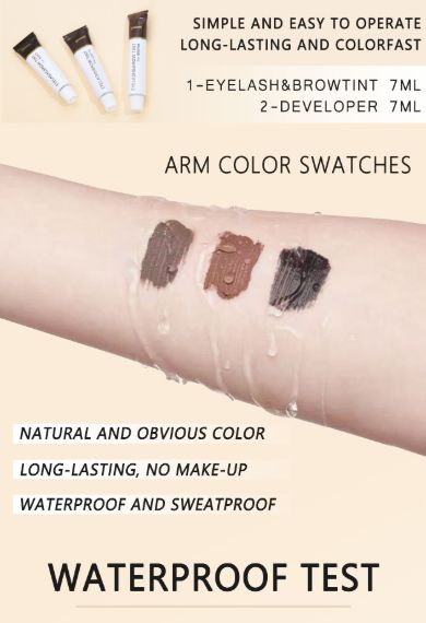 4PCS Eyelash Eyebrow Dye Tint Kit Fast Tint Brow Dye Gel Eyebrow Cream Black/Brown/Coffee Brow Enhancers Mascara Makeup Tool