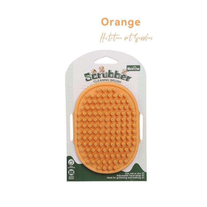 Dog Bath Brush - Silicone Grooming and Shedding Brush for Dogs & Cats, Puppy Essentials Dog Shampoo Brush, Pet Hair Removal Tool