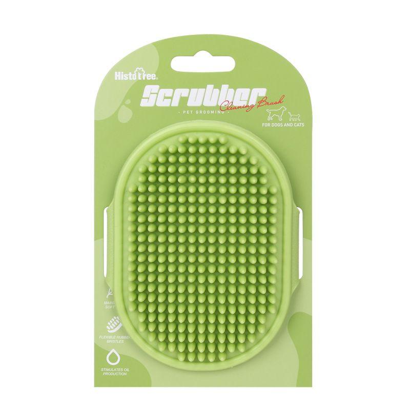 Dog Bath Brush - Silicone Grooming and Shedding Brush for Dogs & Cats, Puppy Essentials Dog Shampoo Brush, Pet Hair Removal Tool