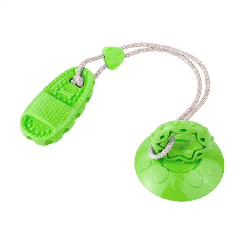 Large Dog Tug-of-war Game Dog Chew Toys with Rope & Vacuum Suction Cup Multifunctional Biting Ball Teeth Cleaning Pet Supplies