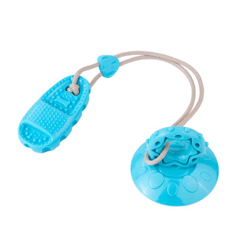 Large Dog Tug-of-war Game Dog Chew Toys with Rope & Vacuum Suction Cup Multifunctional Biting Ball Teeth Cleaning Pet Supplies