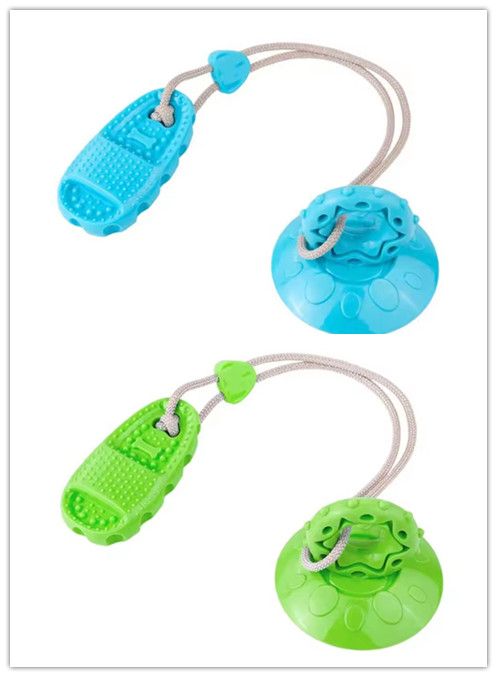 Large Dog Tug-of-war Game Dog Chew Toys with Rope & Vacuum Suction Cup Multifunctional Biting Ball Teeth Cleaning Pet Supplies