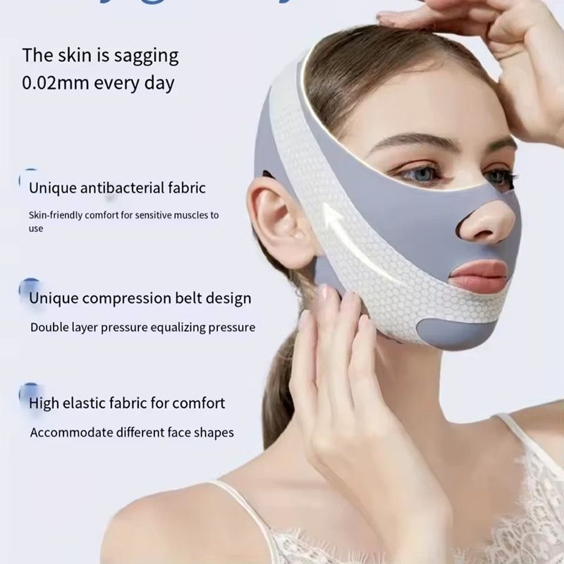 Face Slimming Bandage V Line Face Shaper Double Chin Reducer Face Lifting Belt Anti Wrinkle Facial Massager Women Skin Care Tool C-730