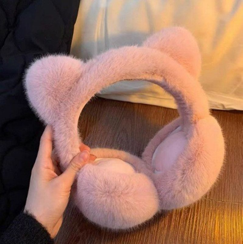 1PC Cat Ears Soft Plush Ear Warmer Winter Warm Earmuffs Fashion Ear Cover Outdoor Cold Protection Ear-Muffs Folding Earflap