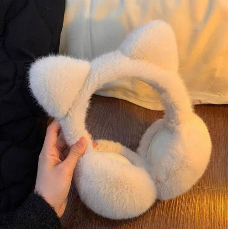 1PC Cat Ears Soft Plush Ear Warmer Winter Warm Earmuffs Fashion Ear Cover Outdoor Cold Protection Ear-Muffs Folding Earflap