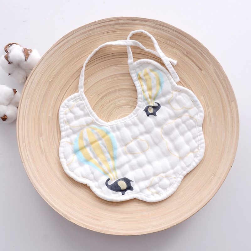 Pure Cotton Baby Scarf, Autumn and Winter Thick Baby Drooling Water bag, With Lace up Drooling Towel, Baby Lace up Printed bib