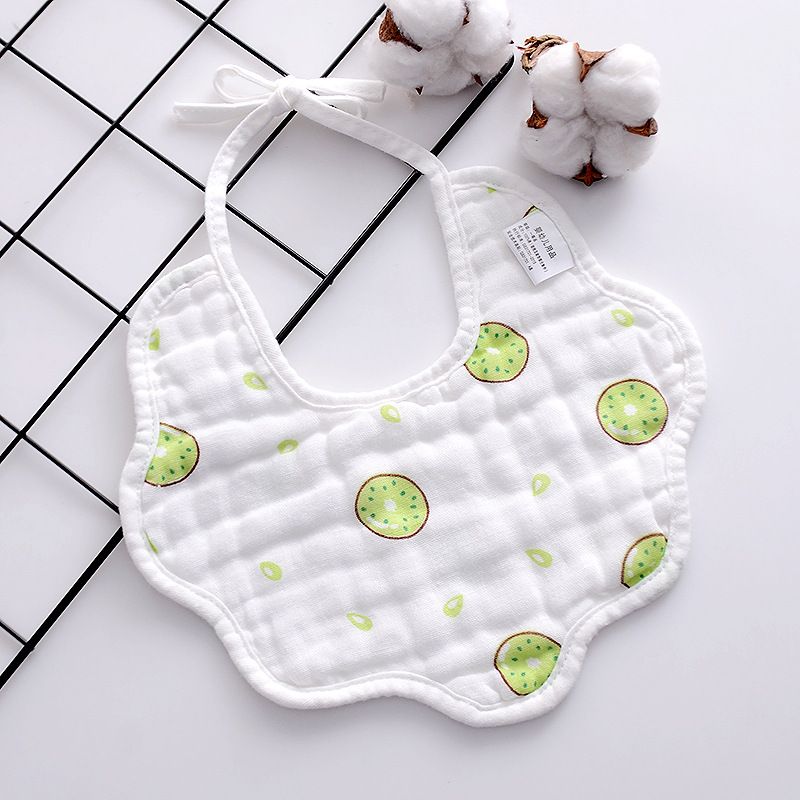 Pure Cotton Baby Scarf, Autumn and Winter Thick Baby Drooling Water bag, With Lace up Drooling Towel, Baby Lace up Printed bib