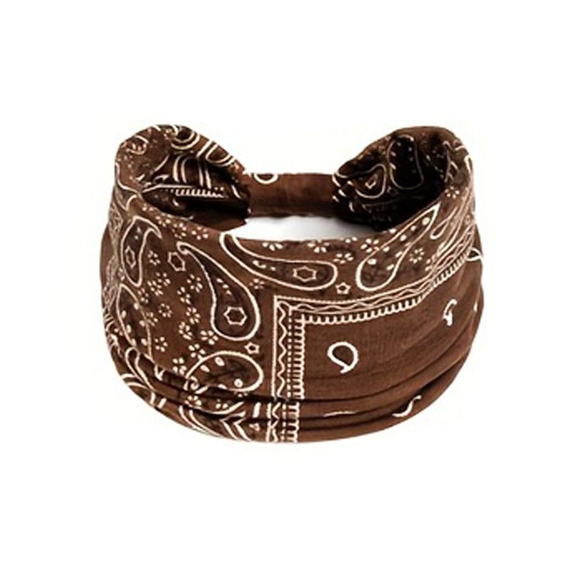 1PC Leopard Print Sports Headband, European and American Knotted Wide Edge Elastic Headband, Sweat Absorbing Headband