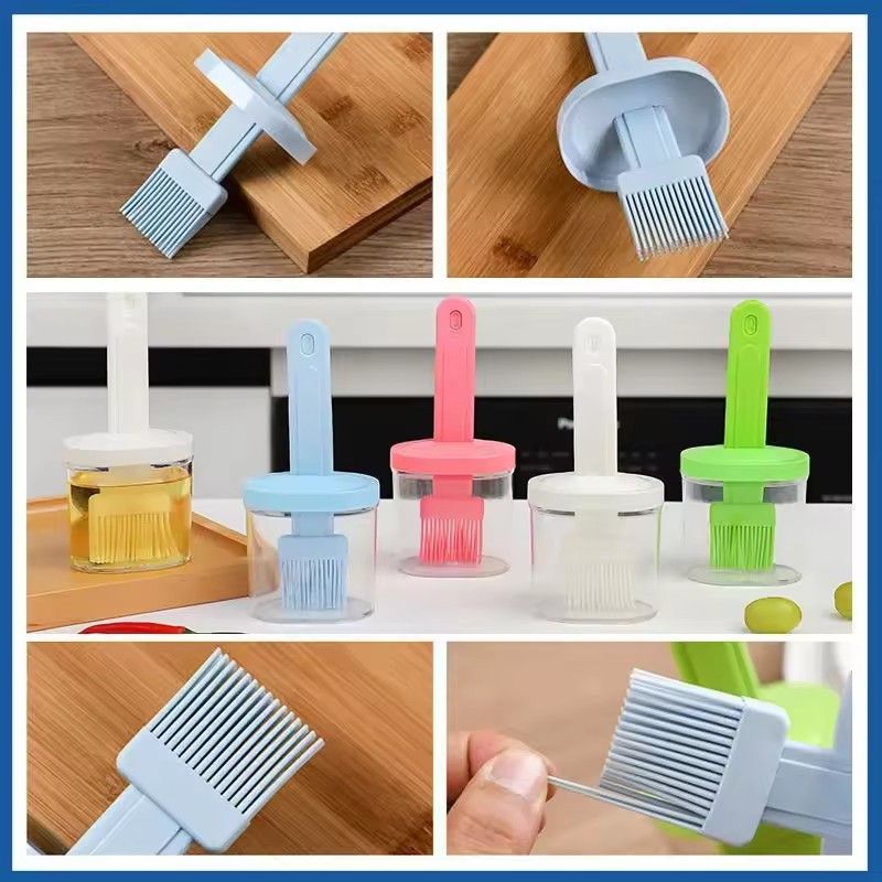 Integrated Barbecue Oil Brush High-Temperature Resistance Cooking Kitchen Pancake Home Baking Oil Brush With Bottle Cooking Tool
