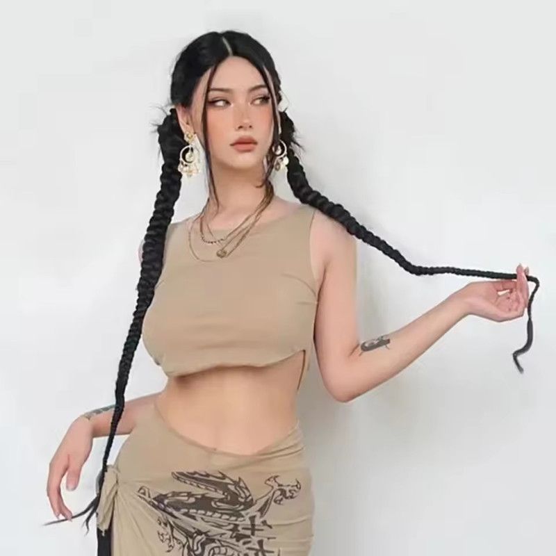 1PC Synthetic Hair Ponytail Wig Women's Twist Braid Spice Girls Fashion Playful Lady Wig Dirty Braid Hair Accessories