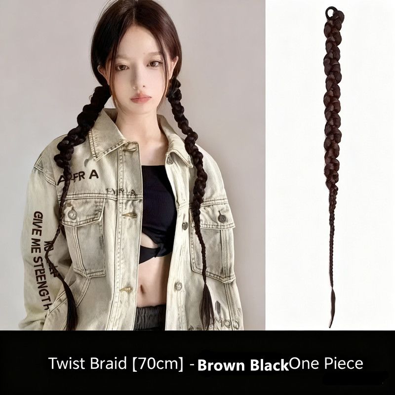 1PC Synthetic Hair Ponytail Wig Women's Twist Braid Spice Girls Fashion Playful Lady Wig Dirty Braid Hair Accessories
