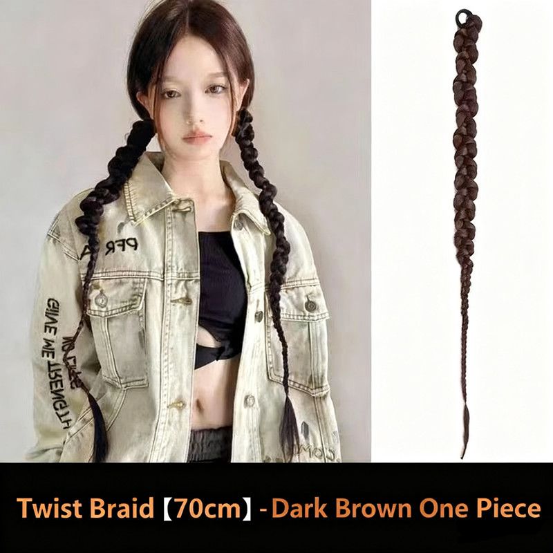 1PC Synthetic Hair Ponytail Wig Women's Twist Braid Spice Girls Fashion Playful Lady Wig Dirty Braid Hair Accessories