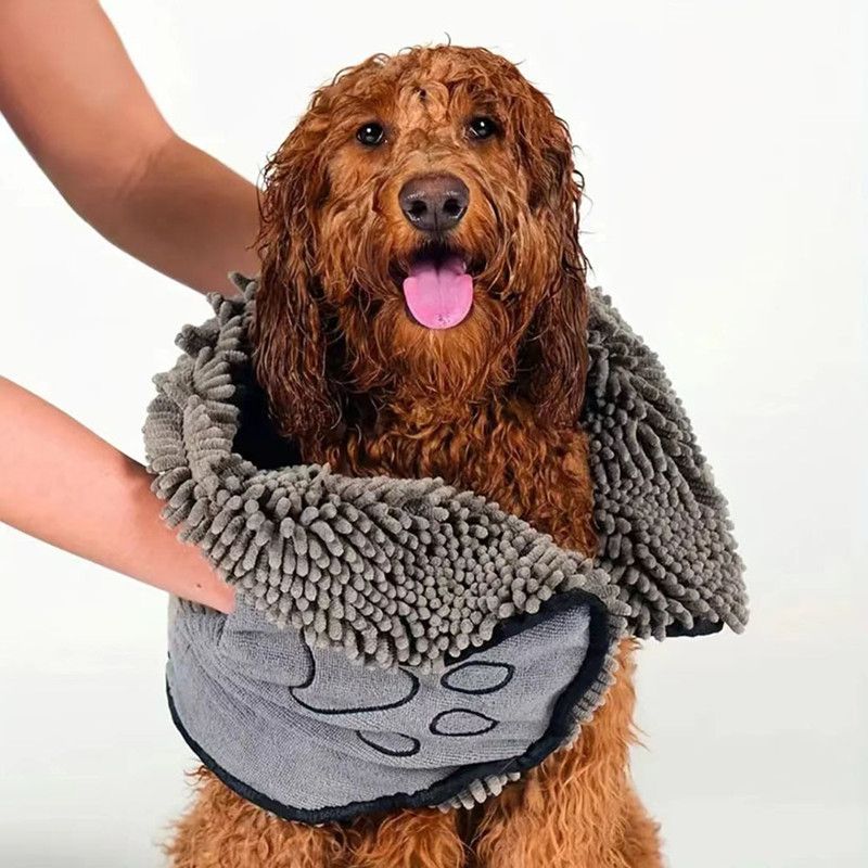 Super Absorbent Pet Bath Towel Quick-drying Water Uptake Cat Dog Towels Soft Bath Robe Dry Pet Cleaning Washcloth Accessories