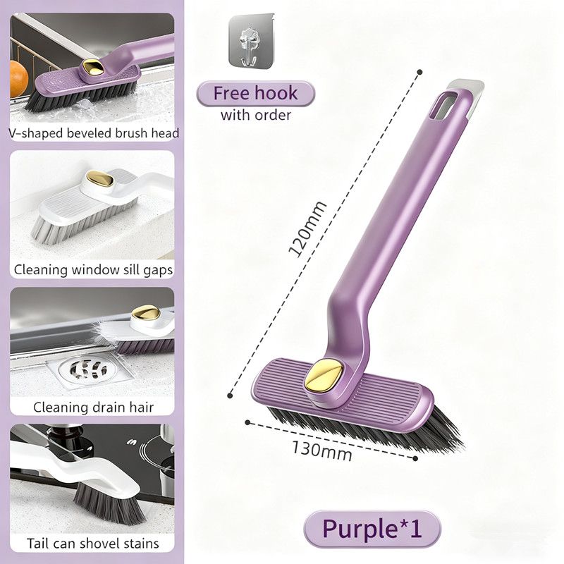 1PC Cleaning Brush Multifunctional 360-degree Rotating Gap Cleaning Brush Bathroom and Kitchen Tile Floor Scrubber Accessories