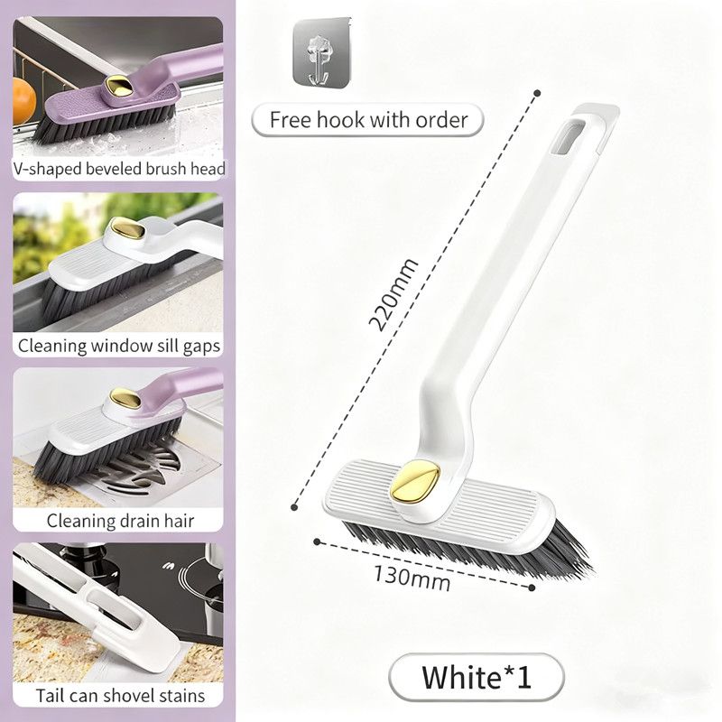 1PC Cleaning Brush Multifunctional 360-degree Rotating Gap Cleaning Brush Bathroom and Kitchen Tile Floor Scrubber Accessories