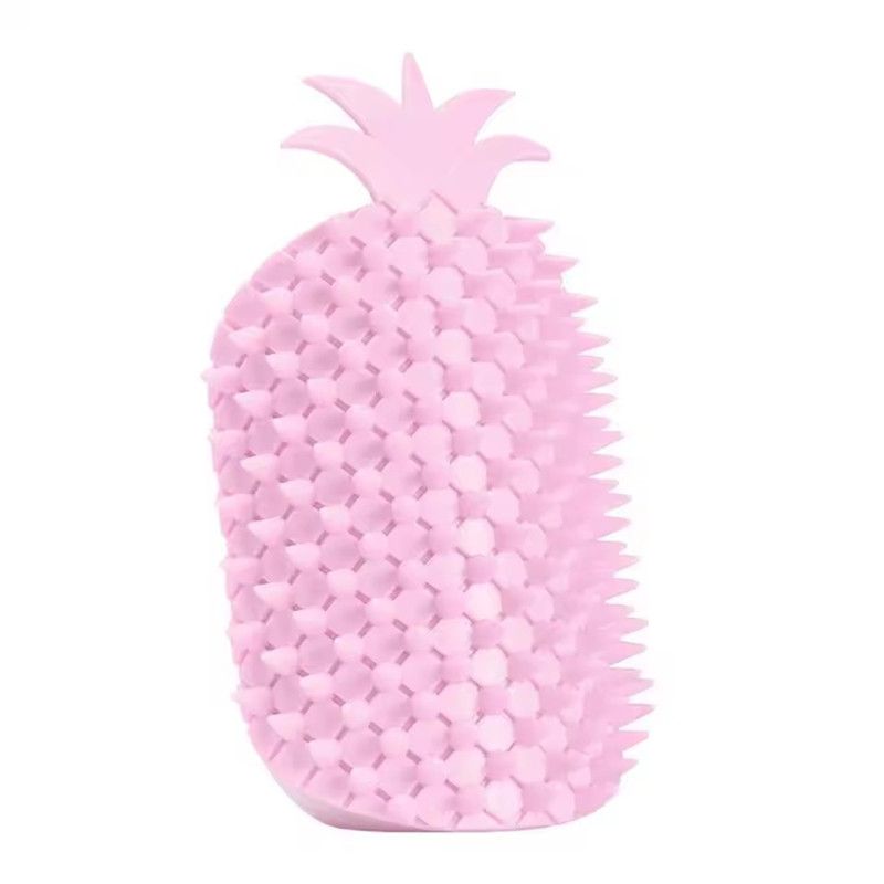 Cat Self Groomer Pineapple Shape Cat Wall Corner Massage Comb with Catnip Cat Face Scratcher Grooming Brush for Long Short Fur