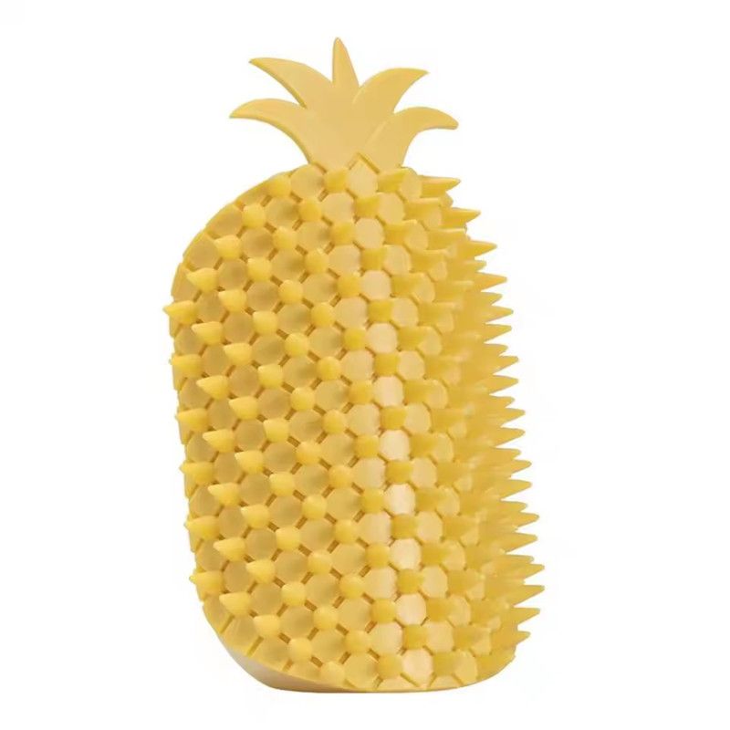 Cat Self Groomer Pineapple Shape Cat Wall Corner Massage Comb with Catnip Cat Face Scratcher Grooming Brush for Long Short Fur