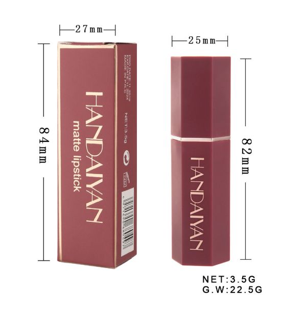 1PC 6 Colors Sexy Matte Lipstick Waterproof Long Lasting Non-stick Cup Lip Stick Liner Pencil Woman Makeup Lips Cosmetics view 5