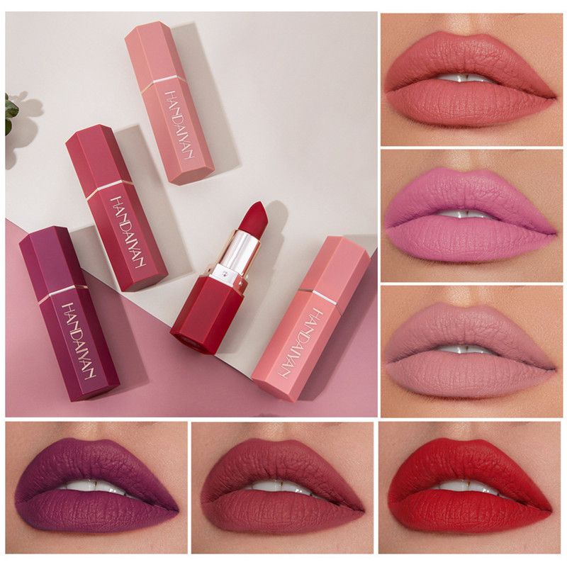 1PC 6 Colors Sexy Matte Lipstick Waterproof Long Lasting Non-stick Cup Lip Stick Liner Pencil Woman Makeup Lips Cosmetics view 3
