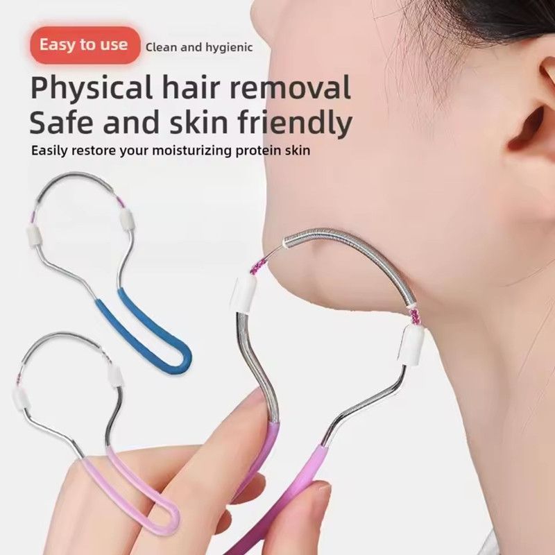 2PCS Facial Epilator for Women, Remove Unwanted Hair on Upper Lip, Chin, Face, Portable Handheld Spring Roller Epilator