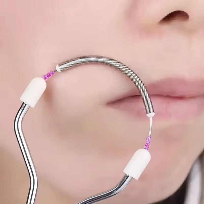 2PCS Facial Epilator for Women, Remove Unwanted Hair on Upper Lip, Chin, Face, Portable Handheld Spring Roller Epilator
