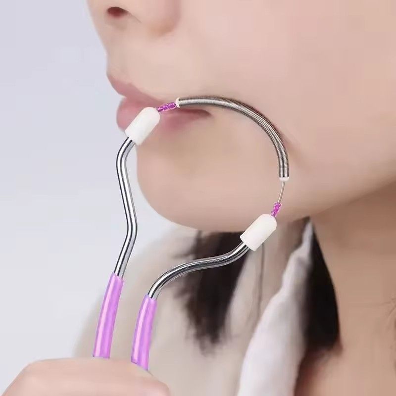 2PCS Facial Epilator for Women, Remove Unwanted Hair on Upper Lip, Chin, Face, Portable Handheld Spring Roller Epilator
