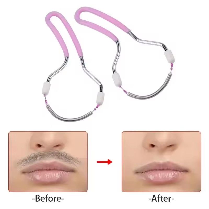 2PCS Facial Epilator for Women, Remove Unwanted Hair on Upper Lip, Chin, Face, Portable Handheld Spring Roller Epilator