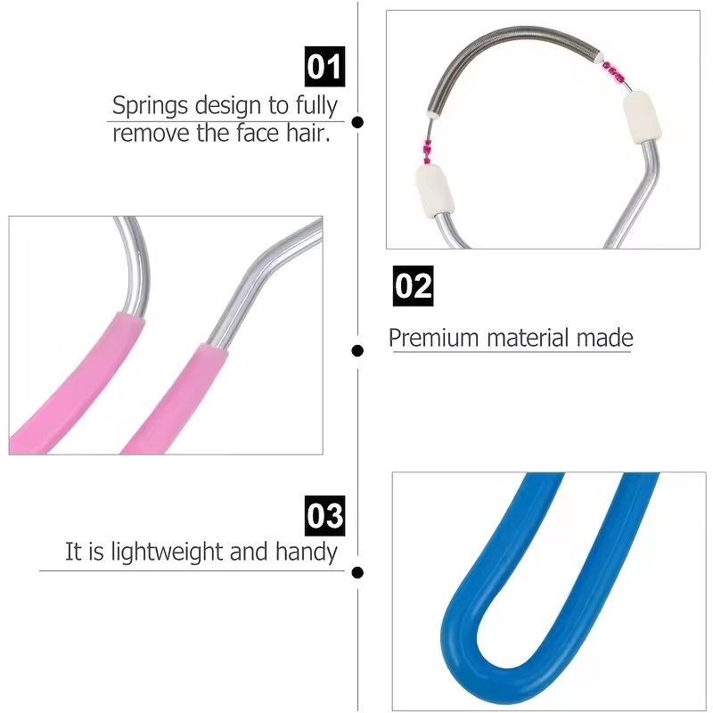 2PCS Facial Epilator for Women, Remove Unwanted Hair on Upper Lip, Chin, Face, Portable Handheld Spring Roller Epilator