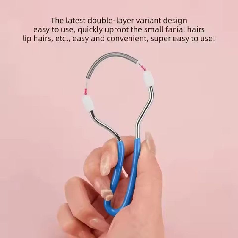 2PCS Facial Epilator for Women, Remove Unwanted Hair on Upper Lip, Chin, Face, Portable Handheld Spring Roller Epilator
