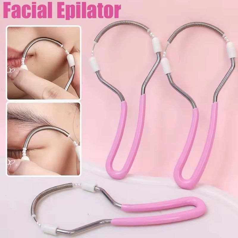 2PCS Facial Epilator for Women, Remove Unwanted Hair on Upper Lip, Chin, Face, Portable Handheld Spring Roller Epilator