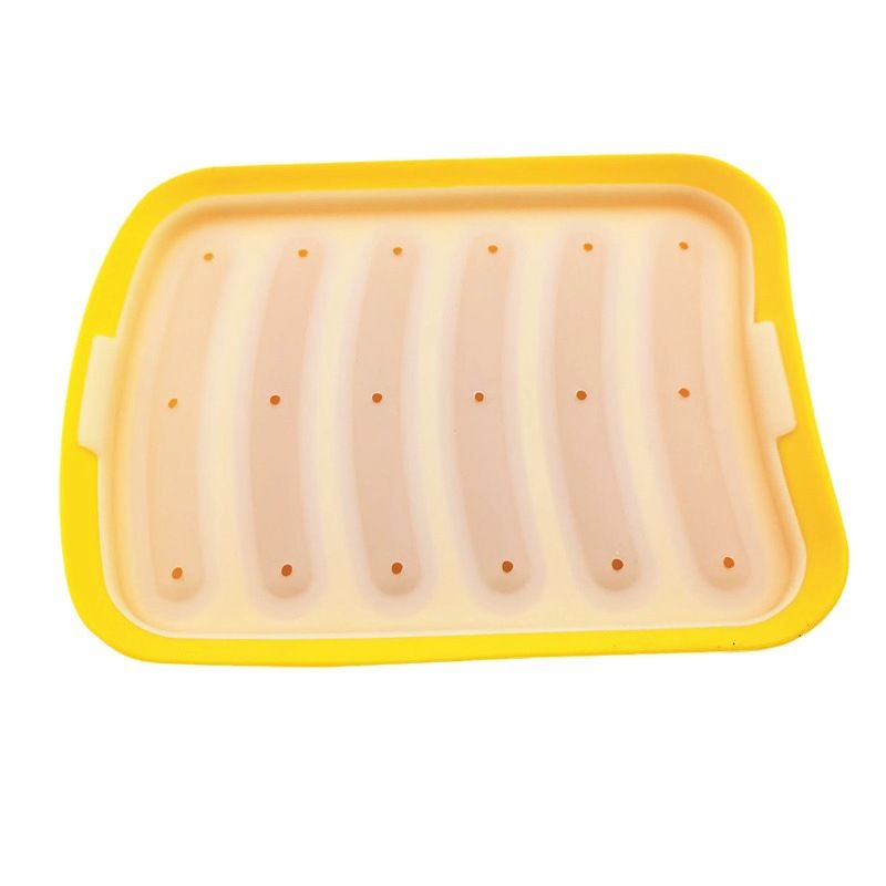1PC New Non-Stick Sausage Maker Mould With Lid Patty Makers Hot Dog Maker Cooking Tools 6 Cavity Silicone Mold Kitchen Baking