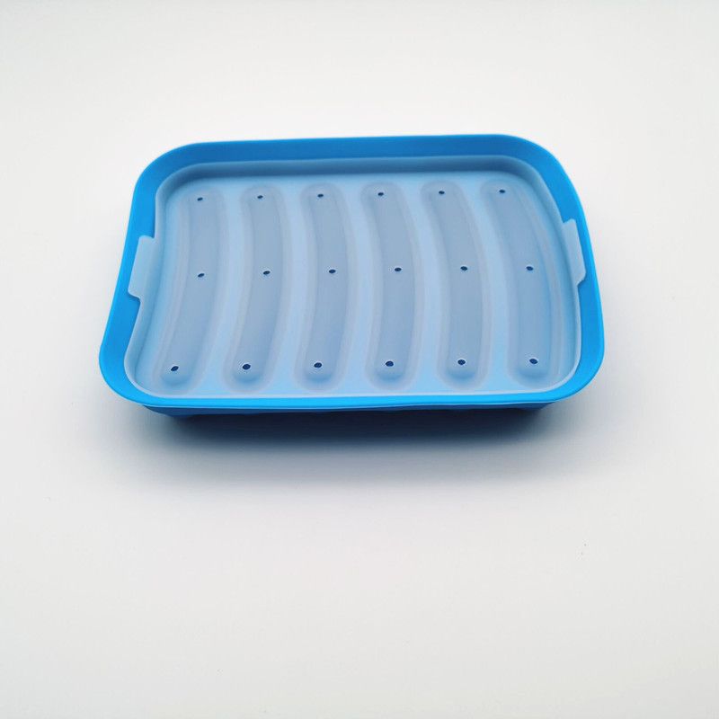 1PC New Non-Stick Sausage Maker Mould With Lid Patty Makers Hot Dog Maker Cooking Tools 6 Cavity Silicone Mold Kitchen Baking