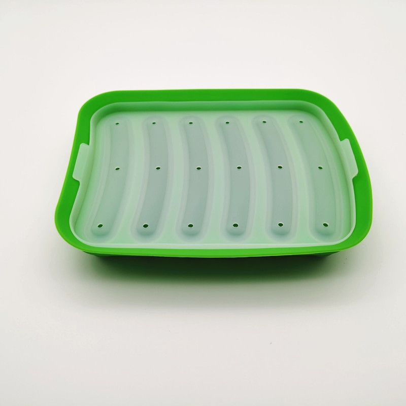 1PC New Non-Stick Sausage Maker Mould With Lid Patty Makers Hot Dog Maker Cooking Tools 6 Cavity Silicone Mold Kitchen Baking