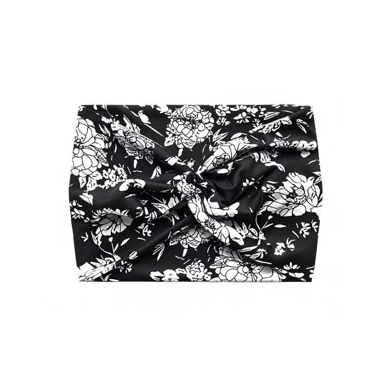 1PC Bohemian Yoga Sports Headband: Elastic, Anti-slip, Wide Headband for Workouts, Running, Sweat-absorbing
