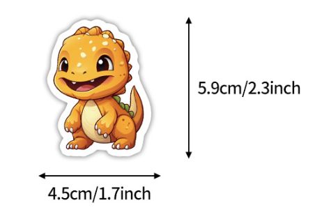 50PCS Cartoon Small Dinosaur PVC Sticker Aesthetic Children's Decoration Scrapbooking Stationery School Supplies for Kids