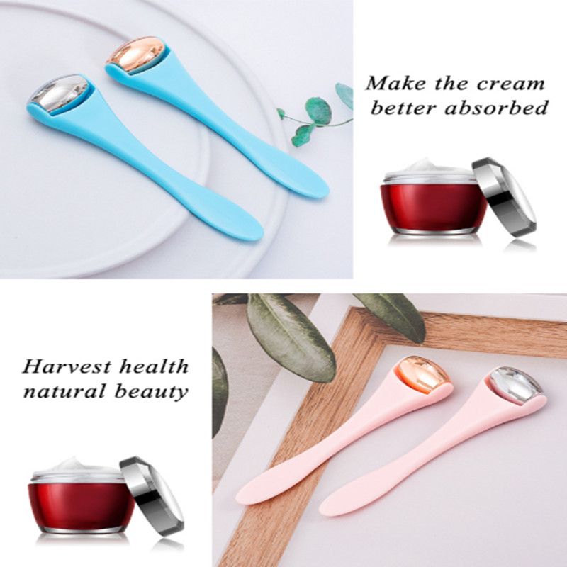 1PC Double Head Stainless Steel Ice Roller Eye Cream Stick Dual-Use Eye Cream Spoon Face Ice Dressing Beauty Stick Face Massager