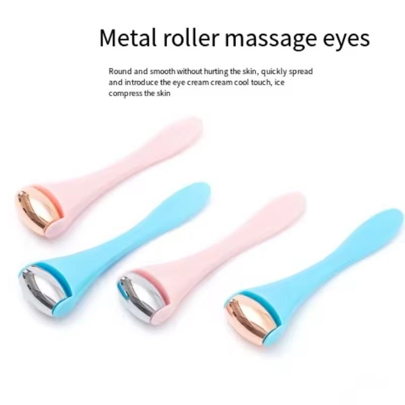1PC Double Head Stainless Steel Ice Roller Eye Cream Stick Dual-Use Eye Cream Spoon Face Ice Dressing Beauty Stick Face Massager