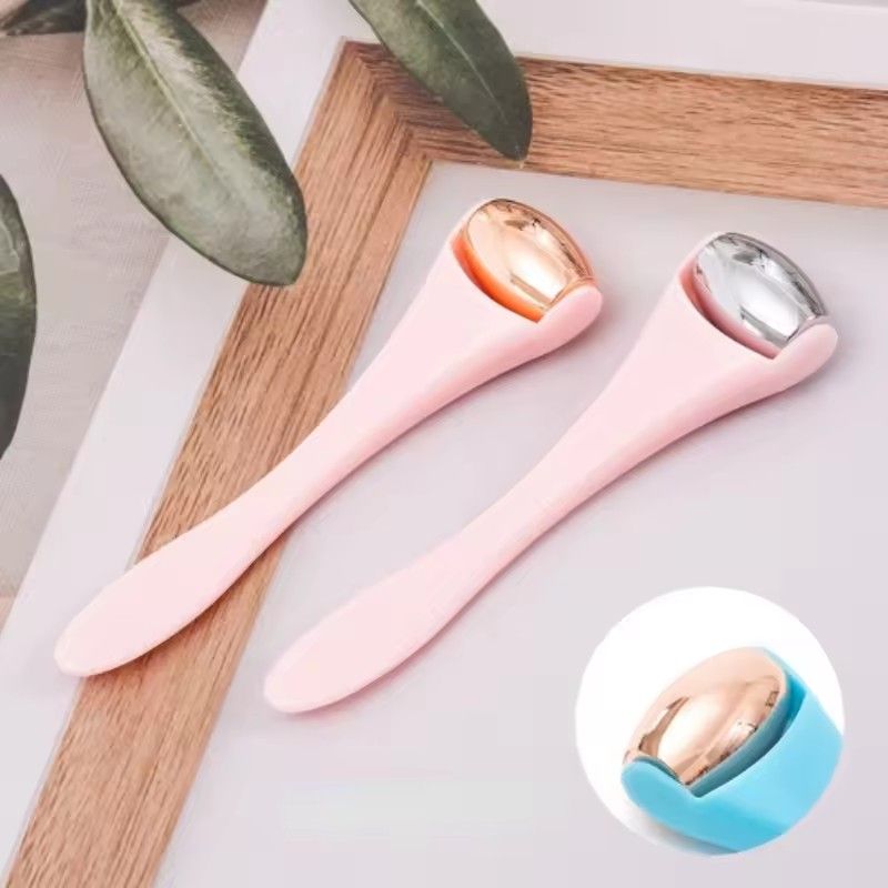 1PC Double Head Stainless Steel Ice Roller Eye Cream Stick Dual-Use Eye Cream Spoon Face Ice Dressing Beauty Stick Face Massager