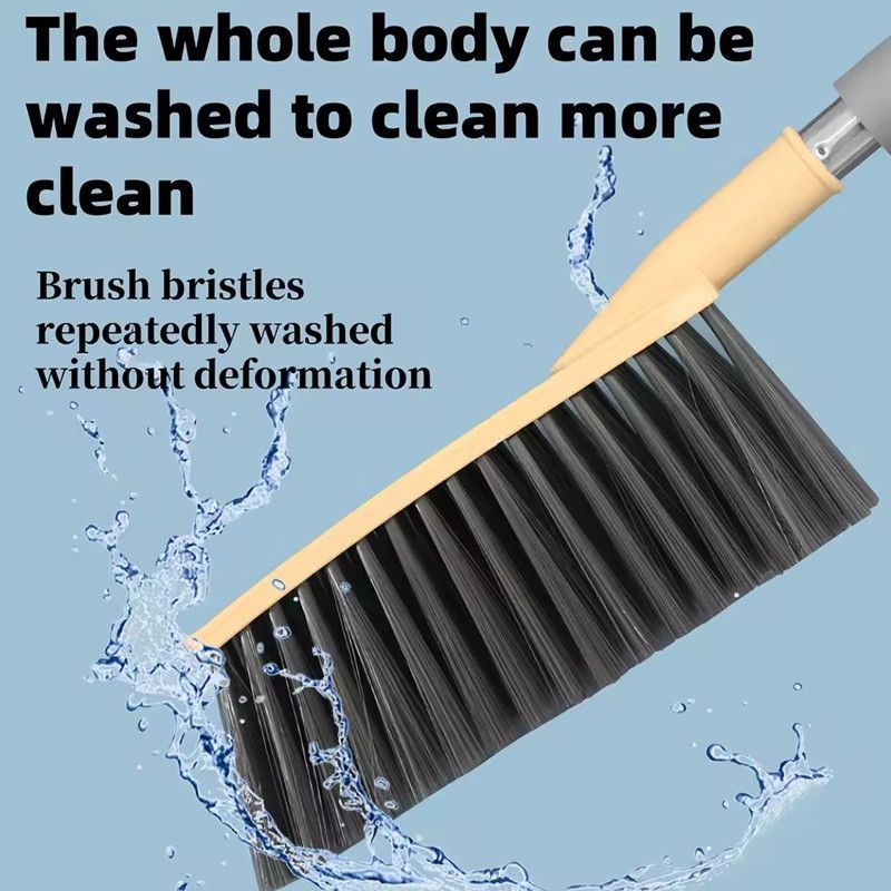 1PC Long Handled Broom with Soft Bristles for Dust Removal, Used for Cleaning Bedrooms, Living Rooms, Floors, and Carpets