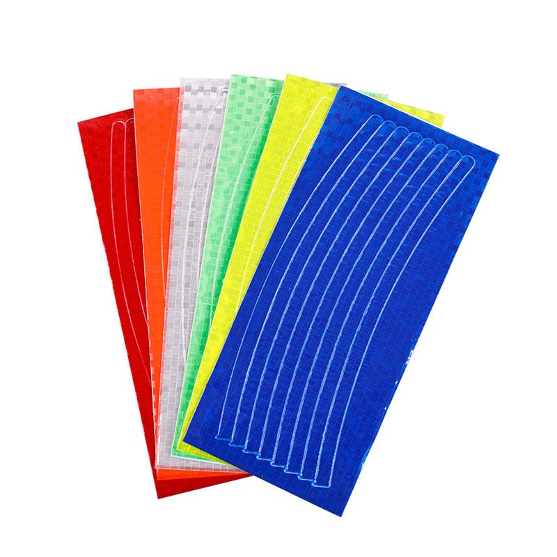 5PCS Bike Body Reflective Safety Stickers Reflective Safety Warning Conspicuity Tape Film Sticker Strip Bicycle Accessories