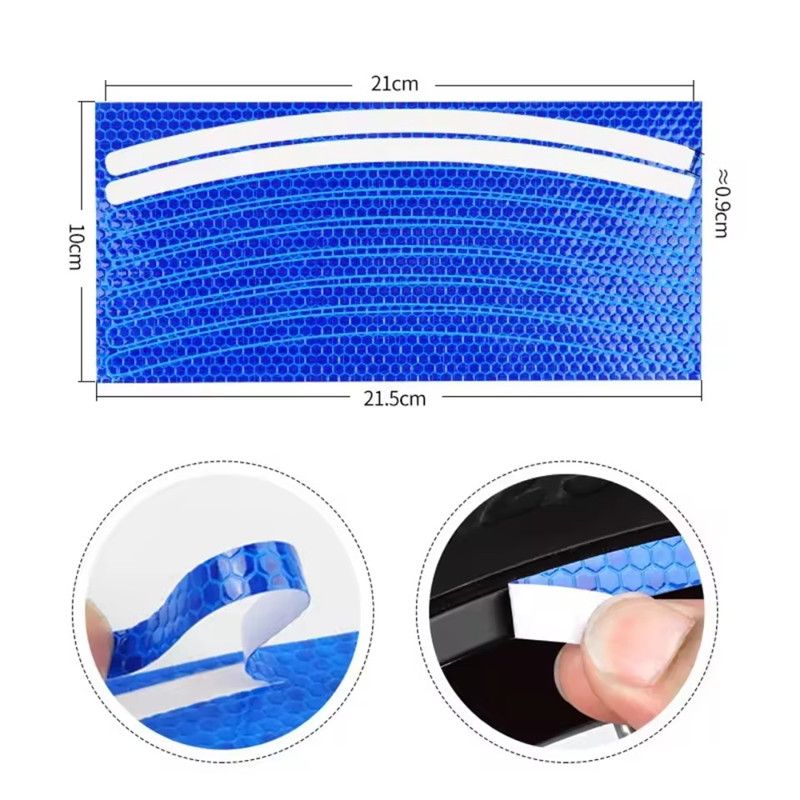 5PCS Bike Body Reflective Safety Stickers Reflective Safety Warning Conspicuity Tape Film Sticker Strip Bicycle Accessories