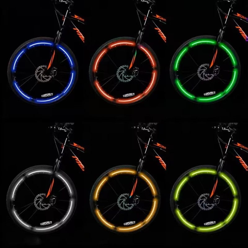 5PCS Bike Body Reflective Safety Stickers Reflective Safety Warning Conspicuity Tape Film Sticker Strip Bicycle Accessories