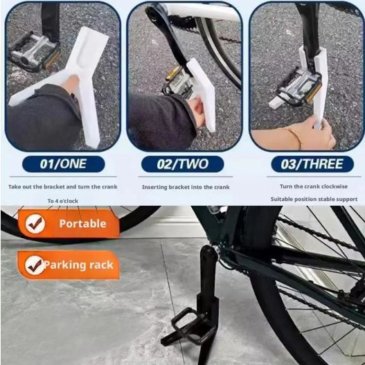 1PC Bicycle Kickstand Portable Mountain Road Bike Pedal Frame Support Stand Kick Stand Support Holder Mountain Bike Side Stand